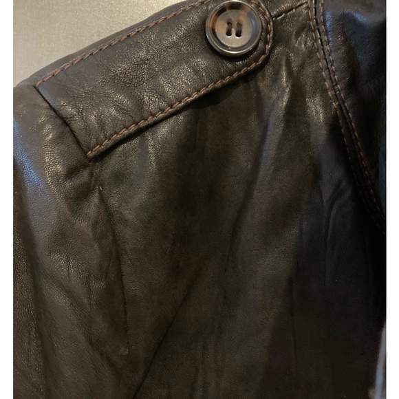 Brown vintage looking leather jacket by Danier size US 2-4/UK 8-10 - Picture 2 of 8